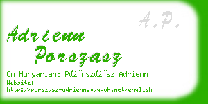 adrienn porszasz business card